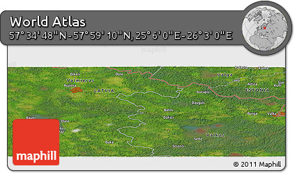 Satellite Panoramic Map of the Area around 57° 46' 59" N, 25° 34' 30" E