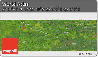 Satellite Panoramic Map of the Area around 57° 46' 59" N, 25° 34' 30" E