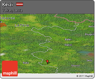 Satellite Panoramic Map of Ķeiži