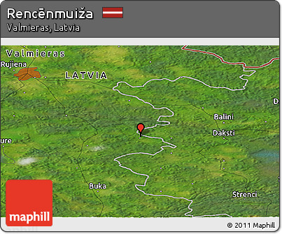 Satellite Panoramic Map of Rencēnmuiža