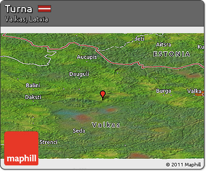 Satellite Panoramic Map of Turna