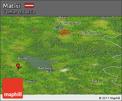 Satellite Panoramic Map of Matīši