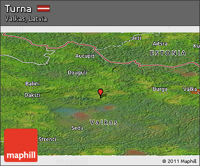 Satellite Panoramic Map of Turna