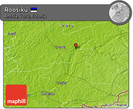 Physical 3D Map of Roosiku