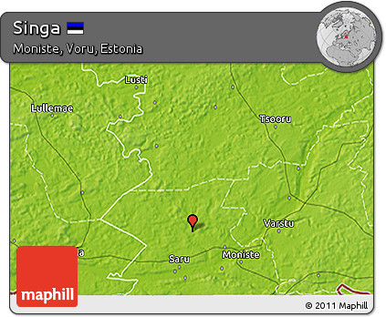 Physical 3D Map of Singa