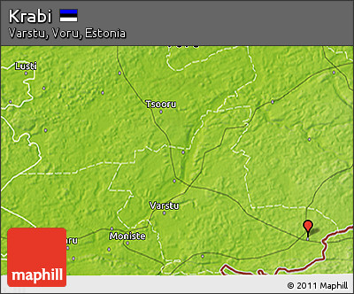 Physical 3D Map of Krabi