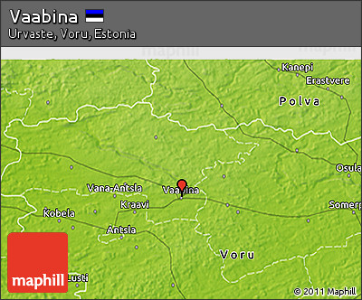 Physical 3D Map of Vaabina