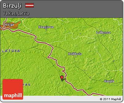 Physical 3D Map of Birzuļi