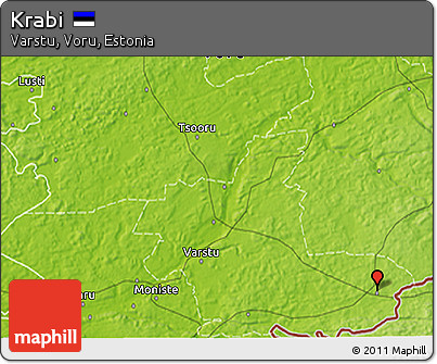 Physical 3D Map of Krabi