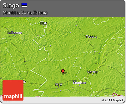 Physical 3D Map of Singa