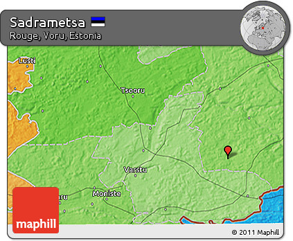 Political 3D Map of Sadrametsa