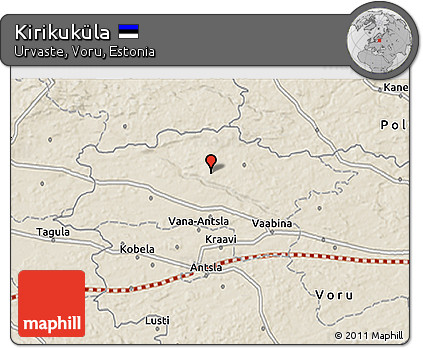 Shaded Relief 3D Map of Kirikuküla