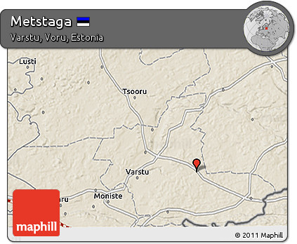 Shaded Relief 3D Map of Metstaga