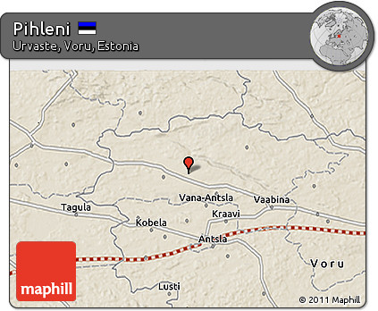 Shaded Relief 3D Map of Pihleni