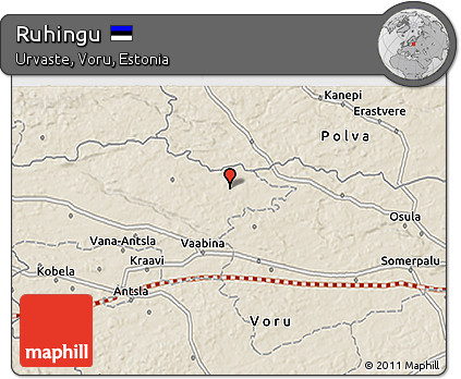 Shaded Relief 3D Map of Ruhingu