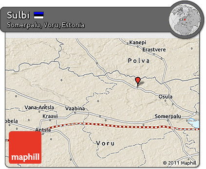 Shaded Relief 3D Map of Sulbi