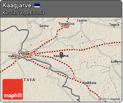 Shaded Relief 3D Map of Kaagjärve