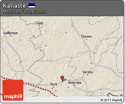 Shaded Relief 3D Map of Kallaste
