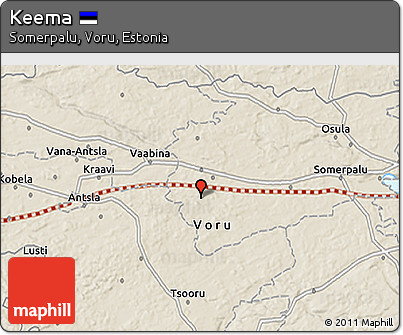 Shaded Relief 3D Map of Keema