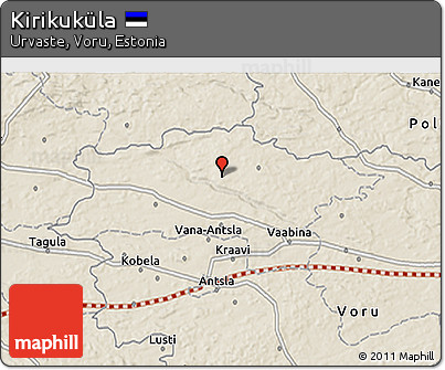 Shaded Relief 3D Map of Kirikuküla