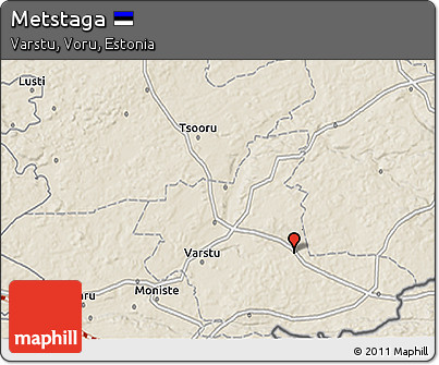 Shaded Relief 3D Map of Metstaga