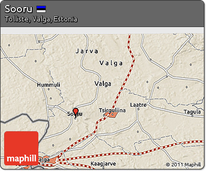 Shaded Relief 3D Map of Sooru