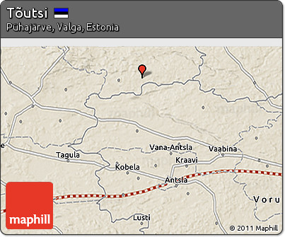 Shaded Relief 3D Map of Tõutsi