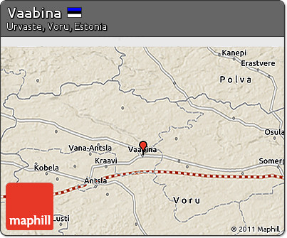Shaded Relief 3D Map of Vaabina