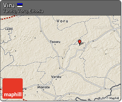 Shaded Relief 3D Map of Viru