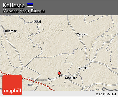 Shaded Relief 3D Map of Kallaste