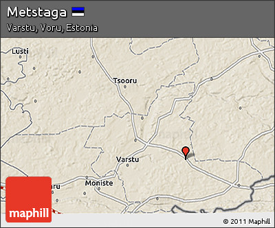 Shaded Relief 3D Map of Metstaga