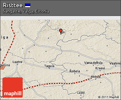 Shaded Relief 3D Map of Risttee