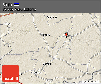 Shaded Relief 3D Map of Viru