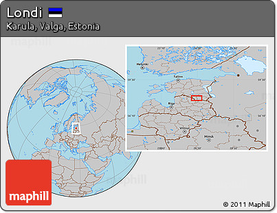 Gray Location Map of Londi