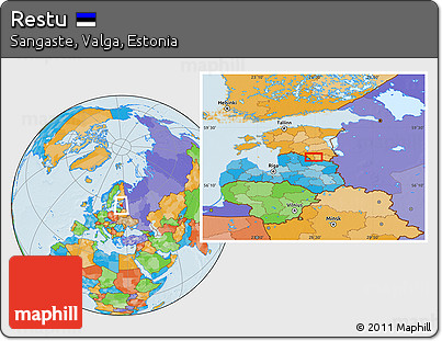 Political Location Map of Restu