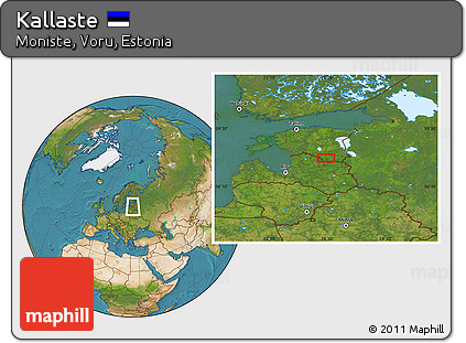 Satellite Location Map of Kallaste