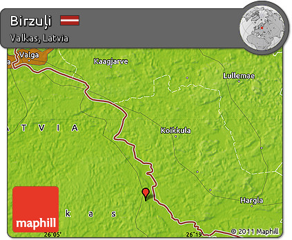 Physical Map of Birzuļi