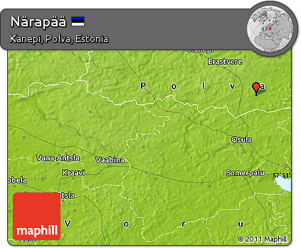 Physical Map of Närapää