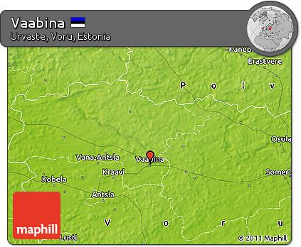 Physical Map of Vaabina