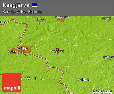Physical Map of Kaagjärve
