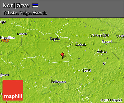 Physical Map of Korijärve