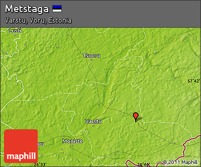 Physical Map of Metstaga