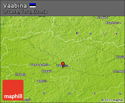 Physical Map of Vaabina