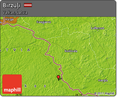 Physical Map of Birzuļi