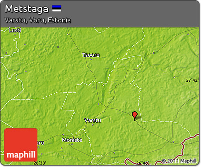 Physical Map of Metstaga