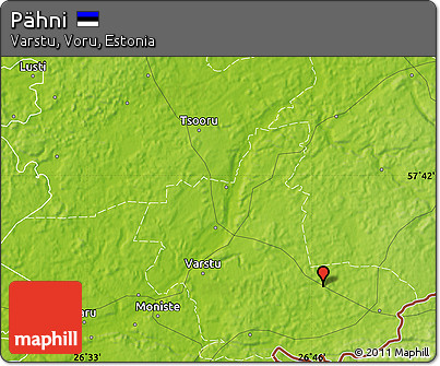 Physical Map of Pähni
