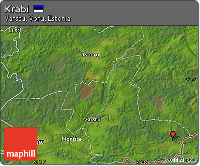 Satellite Map of Krabi