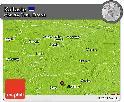 Physical Panoramic Map of Kallaste