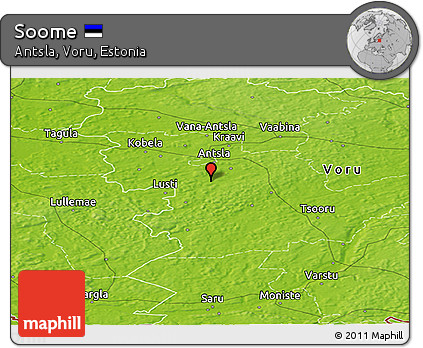 Physical Panoramic Map of Soome