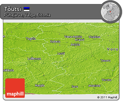 Physical Panoramic Map of Tõutsi